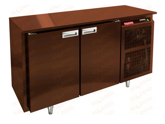 Стол охлаждаемый HICOLD BN 11/TN BAR, пластификат, 2 двери (-2...+10°С)